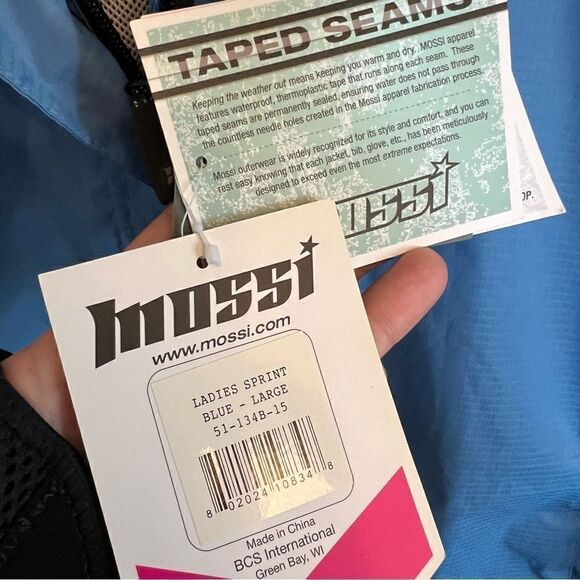 Mossi Blue Women's Sprint Windbreaker Jacket Large - Picture 5 of 12